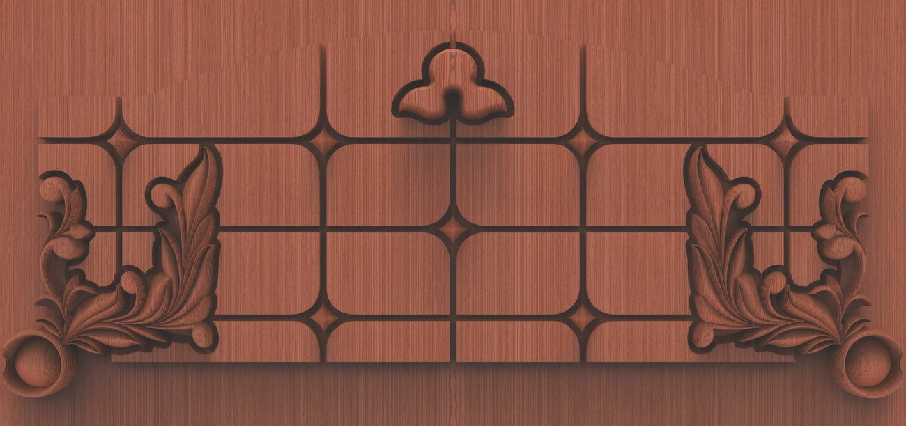 Beds & Sofa - BS-86 Luxury Decorative Bed Headboard Carving Panel 3D Model